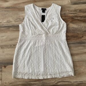 Lane Bryant White Lace Tank 14-16 NWT